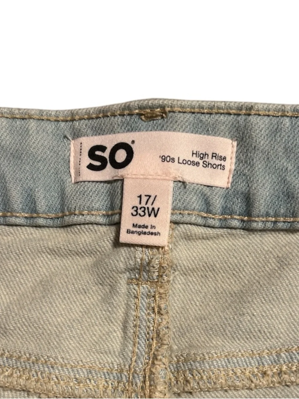 SO Light Blue Distressed Denim Shorts